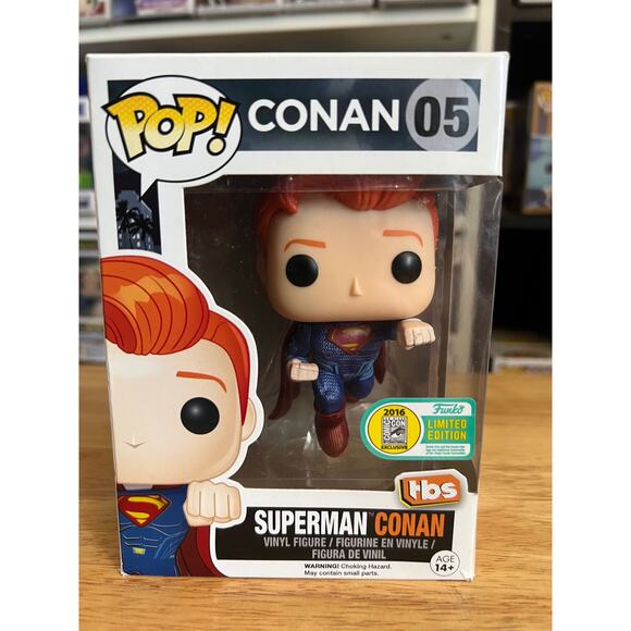 OFFICIAL SDCC VAULTED LIMITED EDITION Conan O'Brien as Superman Funko Pop #05 DC - Picture 1 of 6